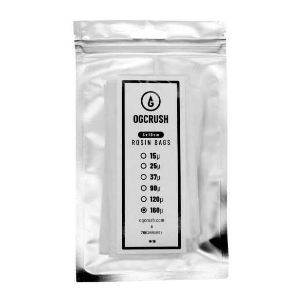 OGcrush Rosin Bags 160 Micron | hitzebeständig | 10 Stück