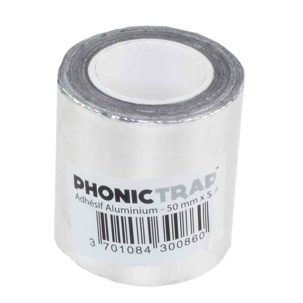 PhonicTrap | LDPE Adhesive Tape | Silver | 5cm wide | 5m